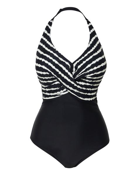 Figleaves Halter Tummy Control Swimsuit