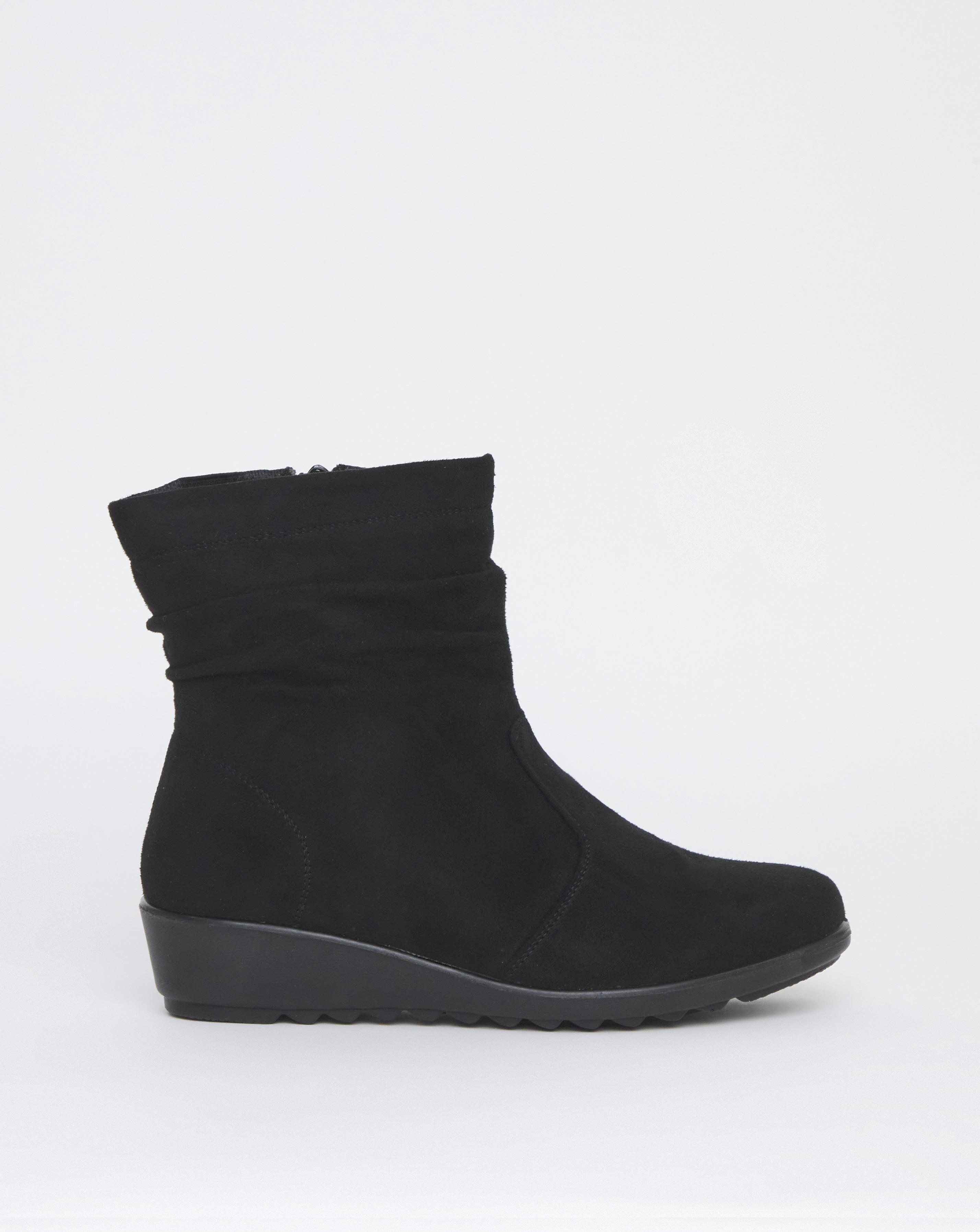 Cushion Walk Ruched Wedged Boots EEE Fit