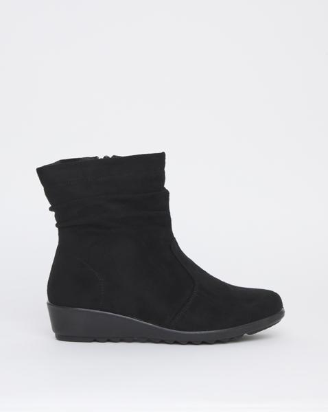 Cushion Walk Ruched Wedged Boots EEE Fit