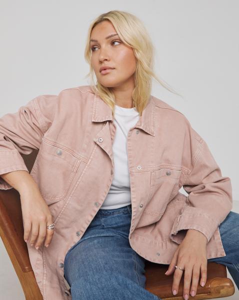Ballet Pink Denim Workwear Jacket