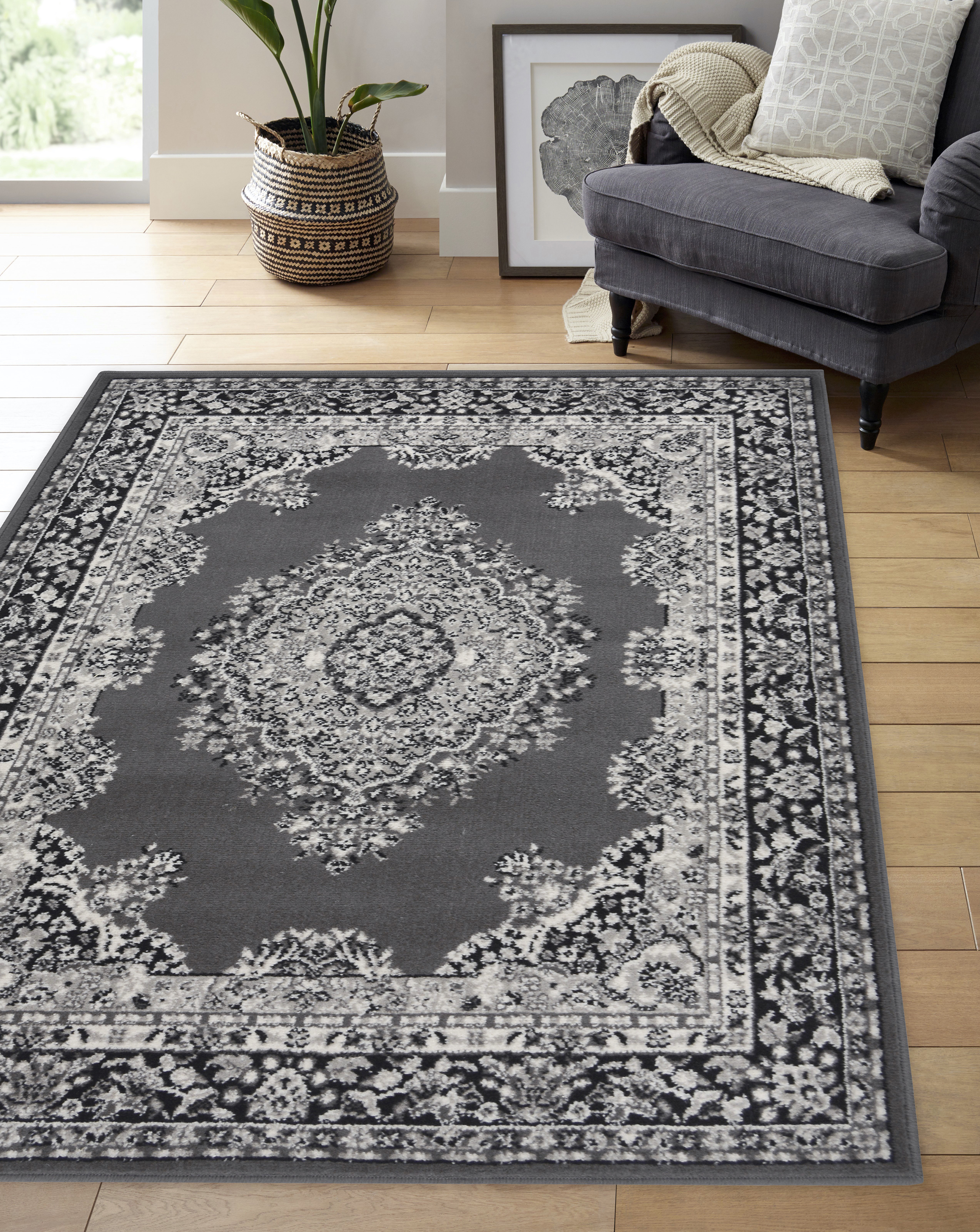 Homemaker Traditional Medallion Rug - Grey - 120x170