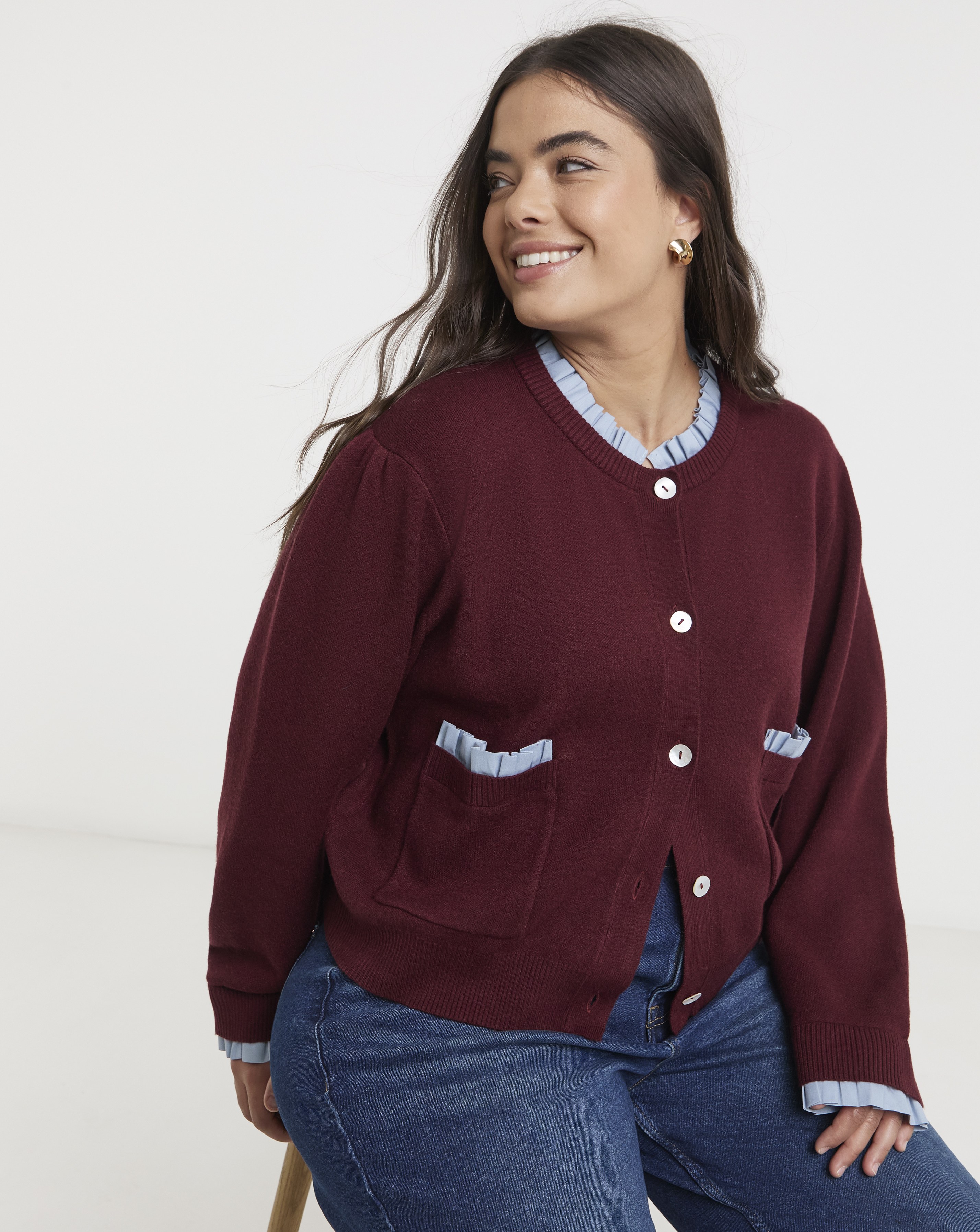 Neon Rose Double Layer Cardigan
