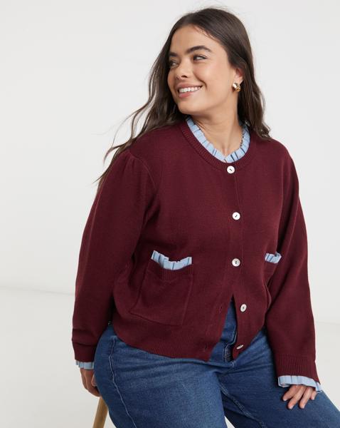 Neon Rose Double Layer Cardigan