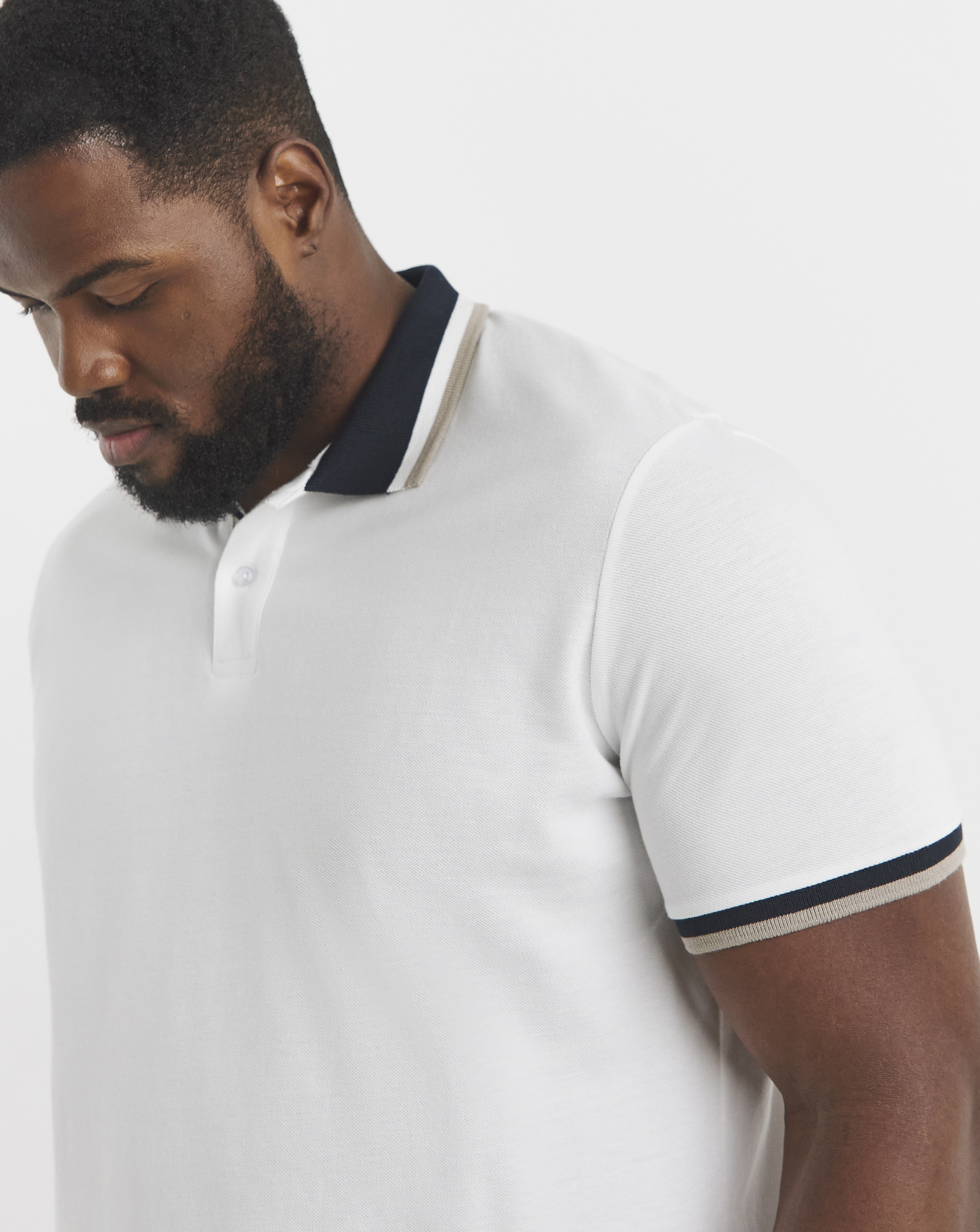 Tipped Pique Polo Long