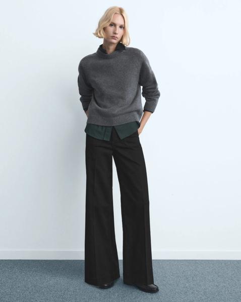 Mango High Waist Wide Leg Jean