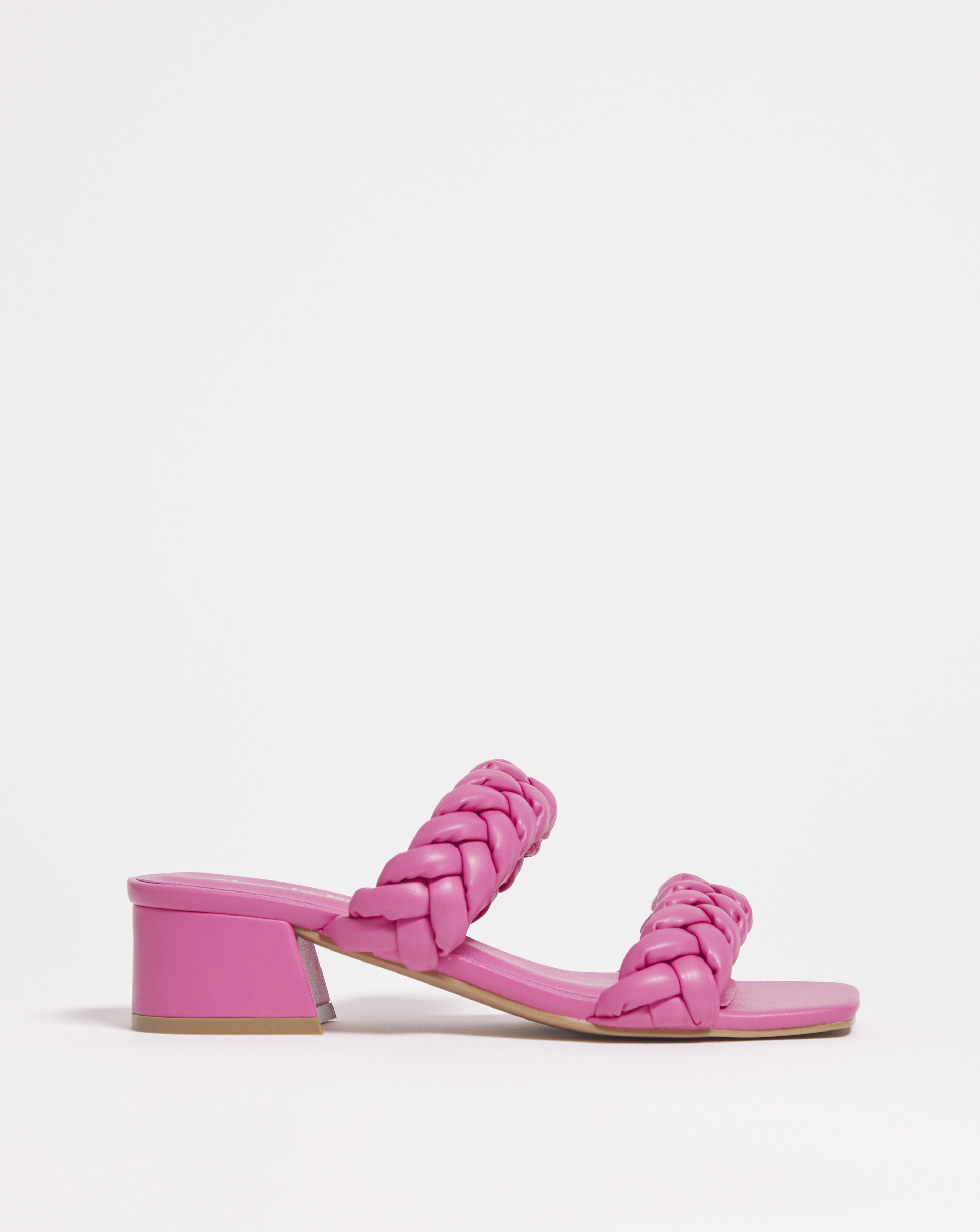 Plaited Low Heeled Sandals Wide
