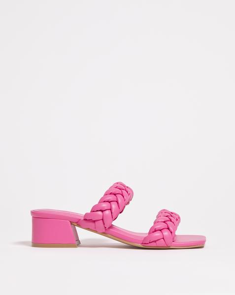 Plaited Low Heeled Sandals Ex Wide