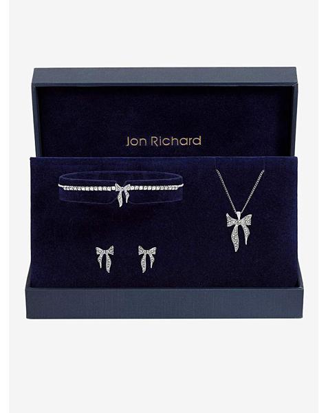 Jon Richard Silver Plated Bow Trio Set