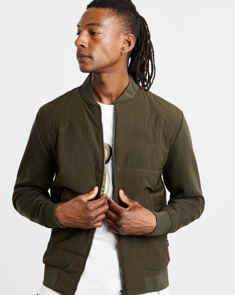 BOSS Hybrid Zip Sweat - Dark Green