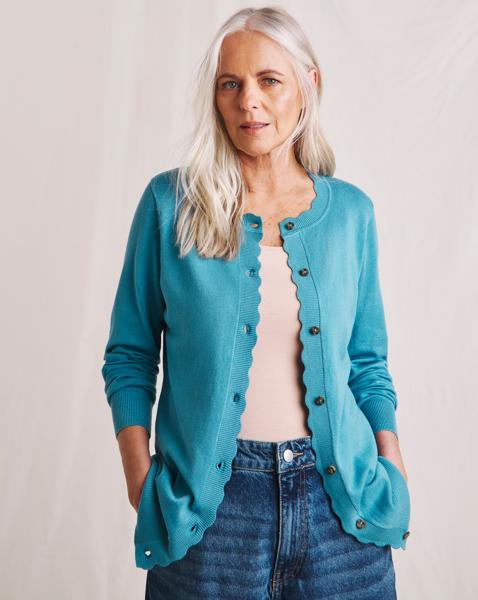 Julipa Scalloped Edge Cardigan