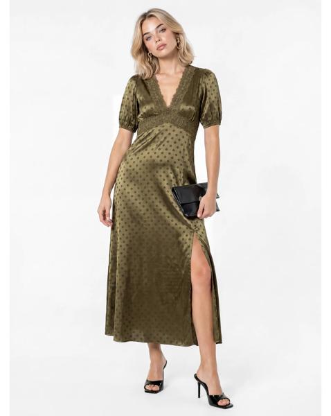 Lovedrobe Polka Dot Lace Midaxi Dress