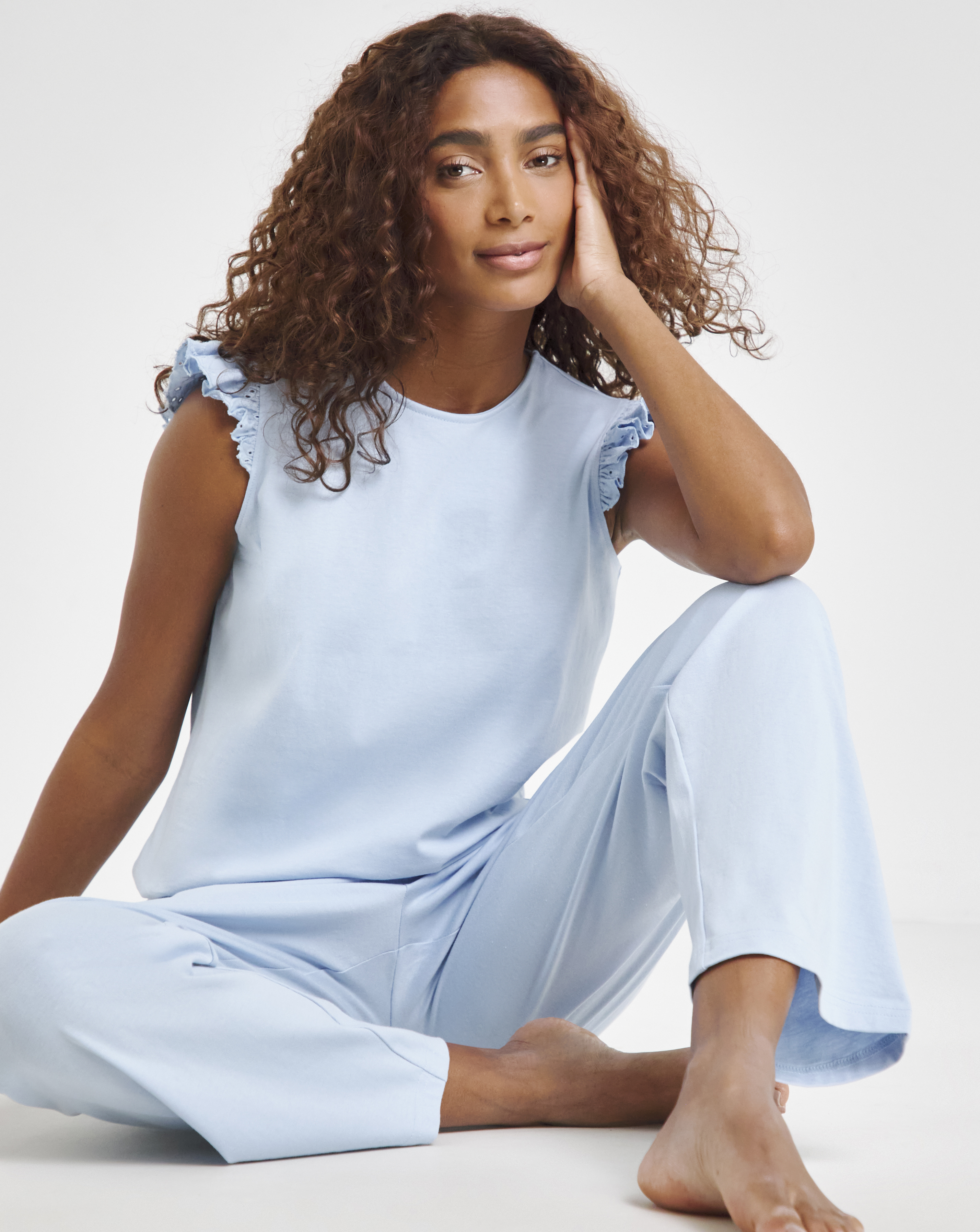 Jersey Broderie Pyjama Set