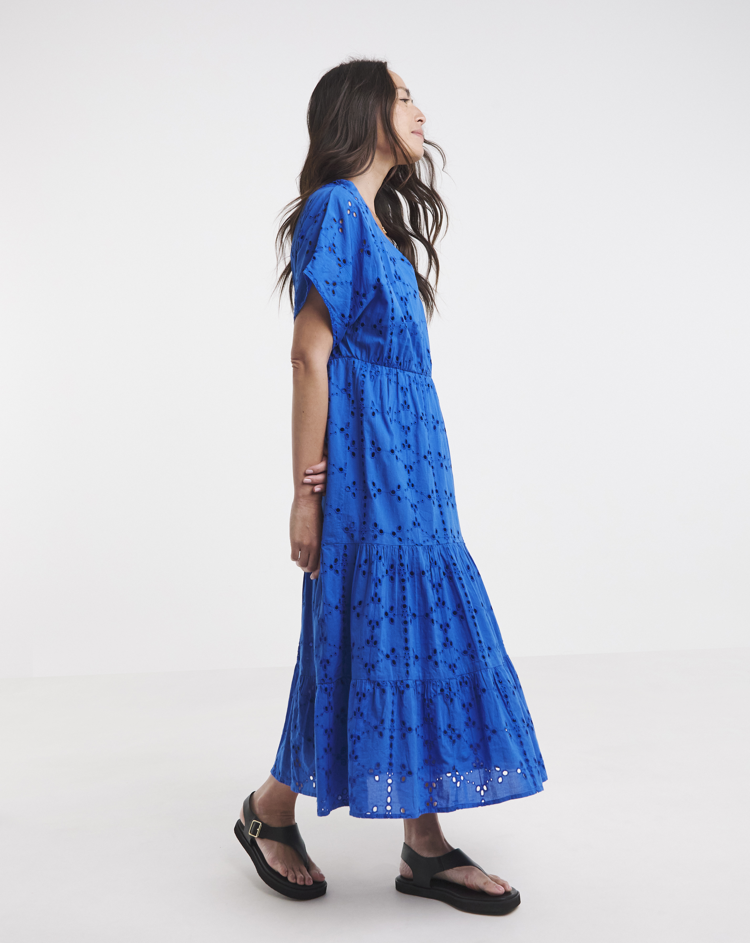 Pure Cotton Borderie Smock Dress