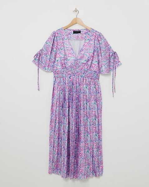 Little Mistress Print Angel Midaxi Dress