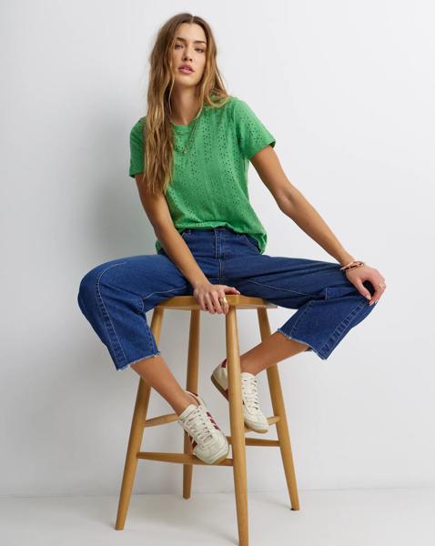 All Over Stretch Broderie T-Shirt