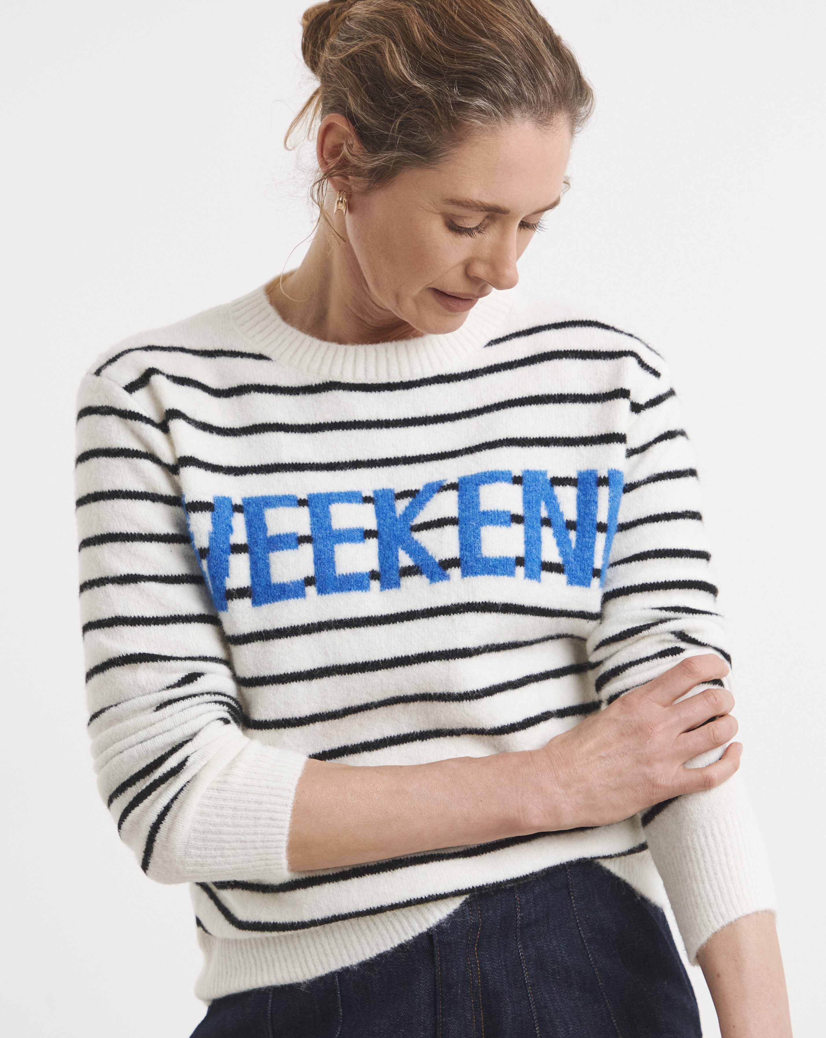 Slogan Knitted Sweatshirt