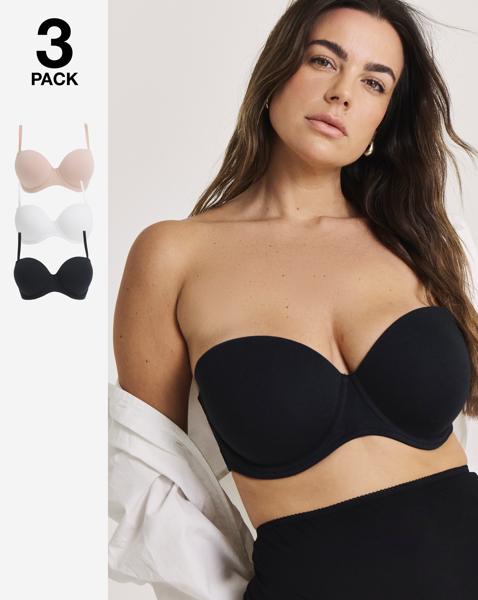 Pretty Secrets 3Pack Cotton Multiway Bra