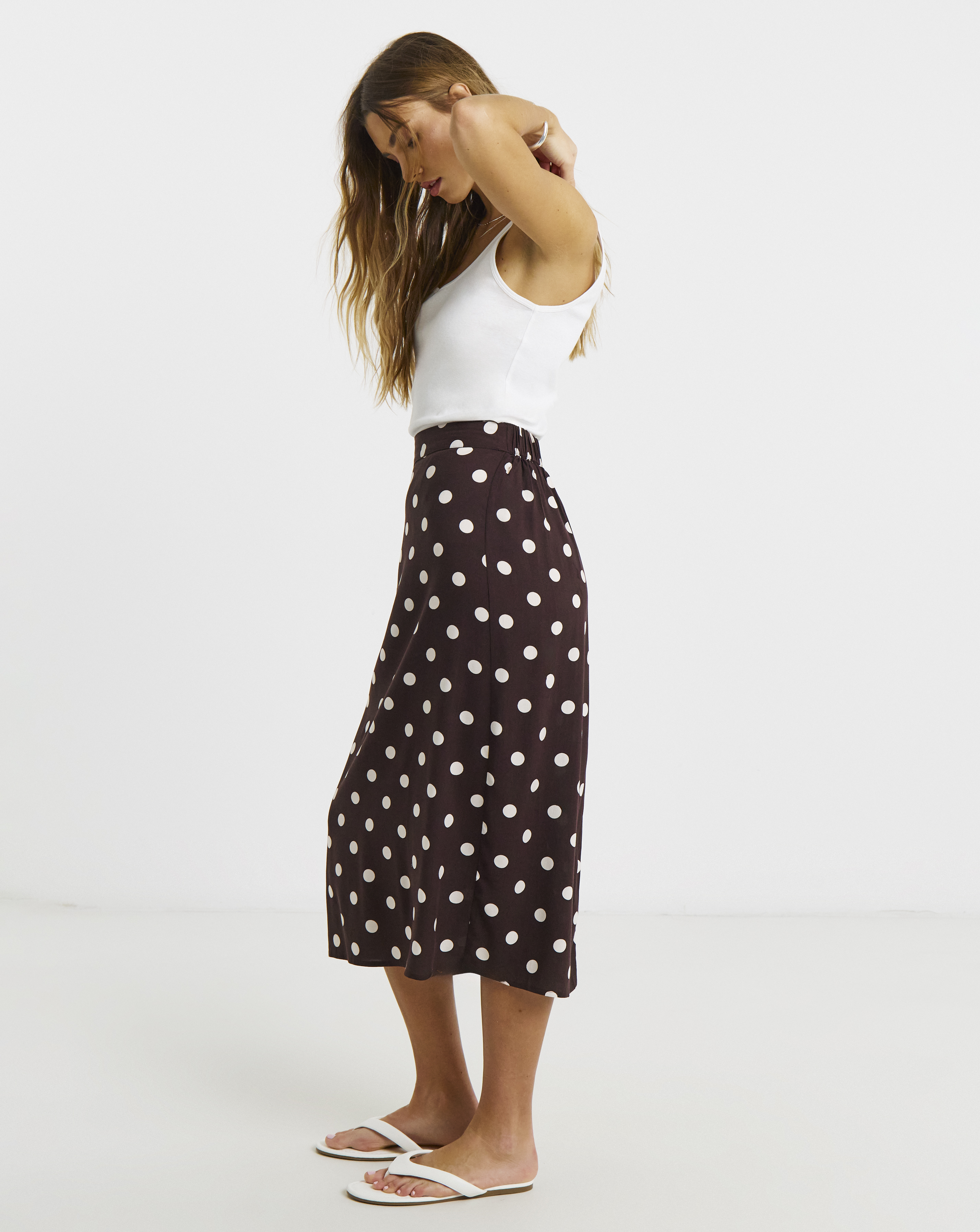 Simply Be Chocolate Spot Midaxi Skirt