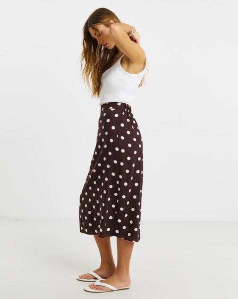 Simply Be Chocolate Spot Midaxi Skirt