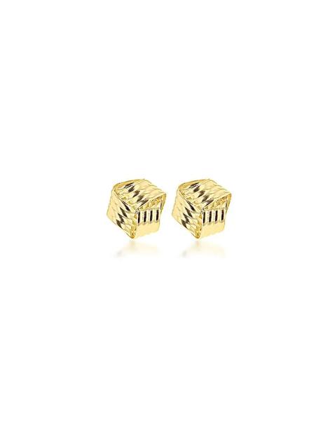 9ct Gold Ribbed Knot Stud Earrings