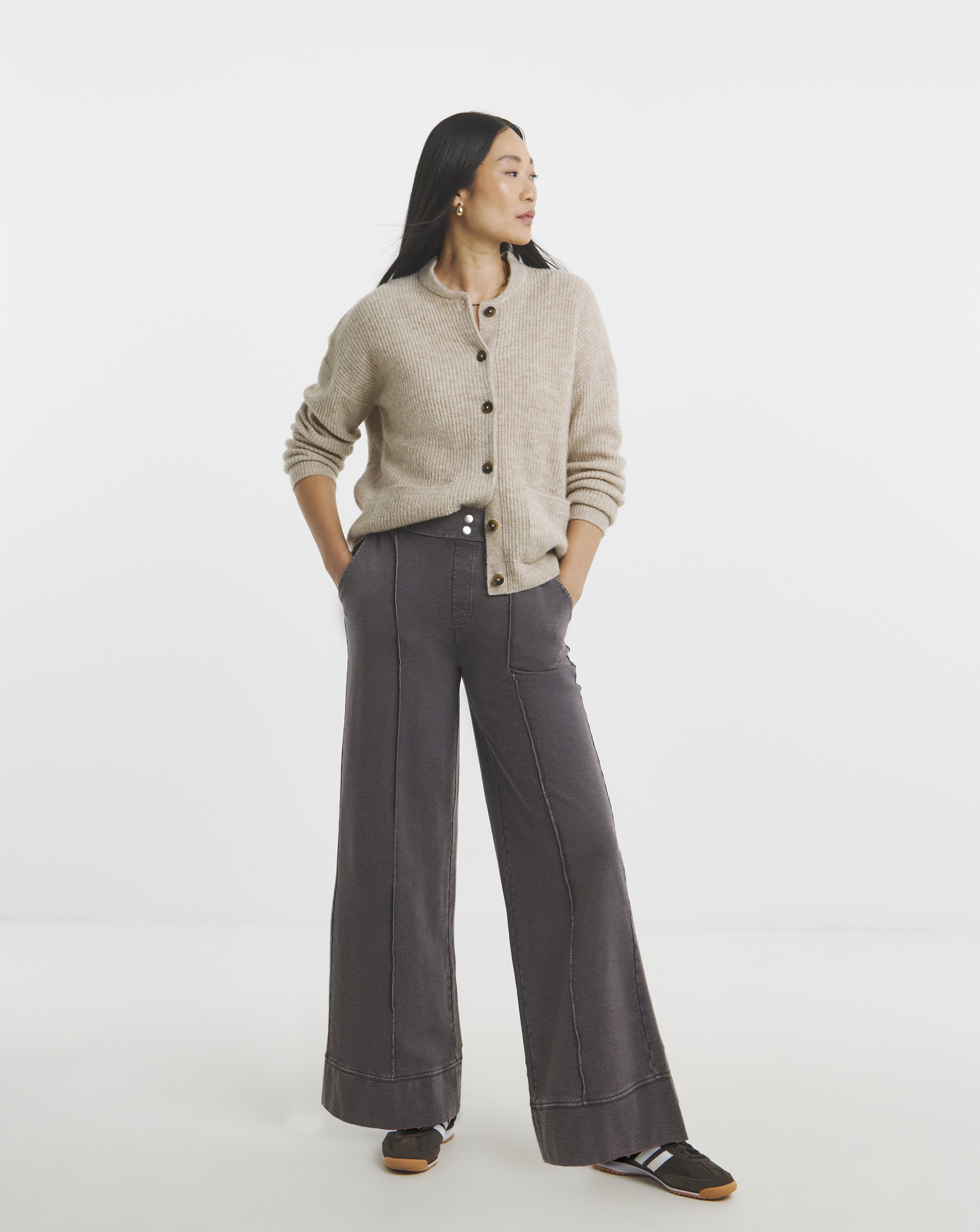 Jersey Wide Leg Trouser