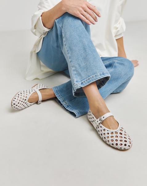 Leather Woven Mary Jane Std