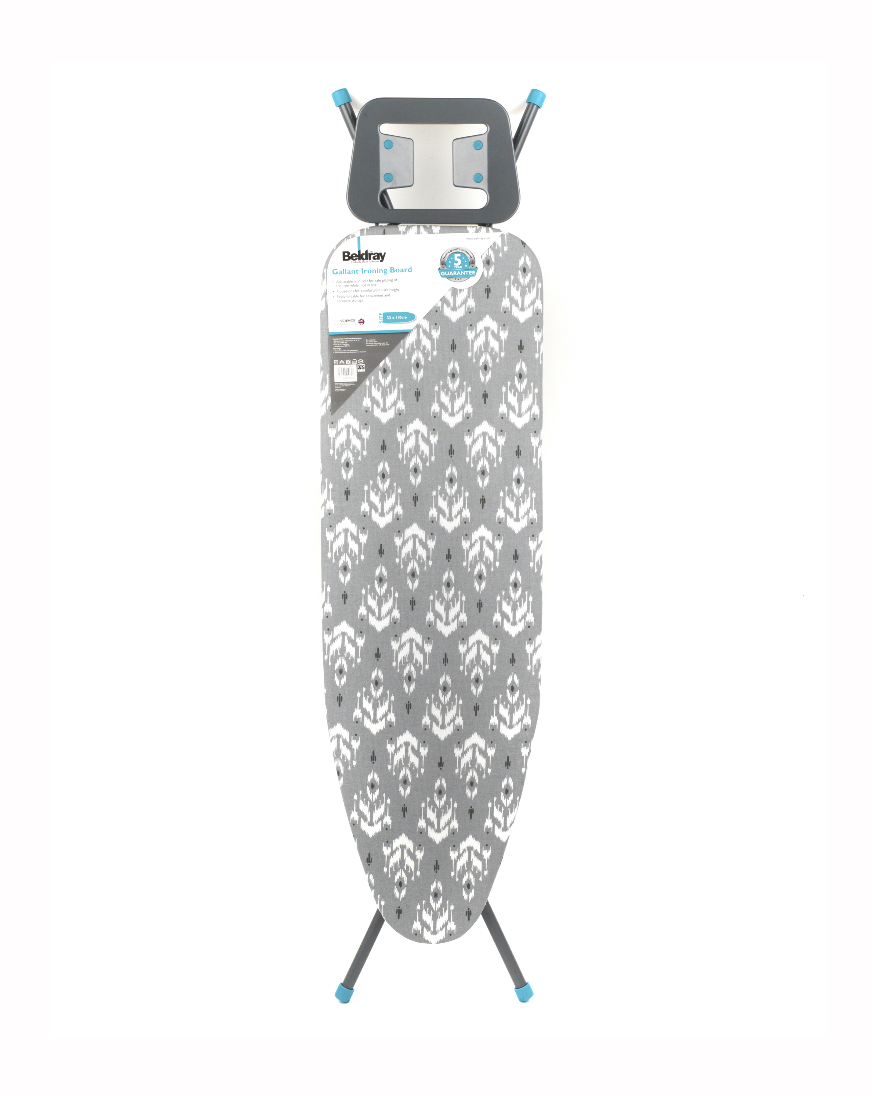 Beldray Grey Collapsible Ironing Board 33Cm