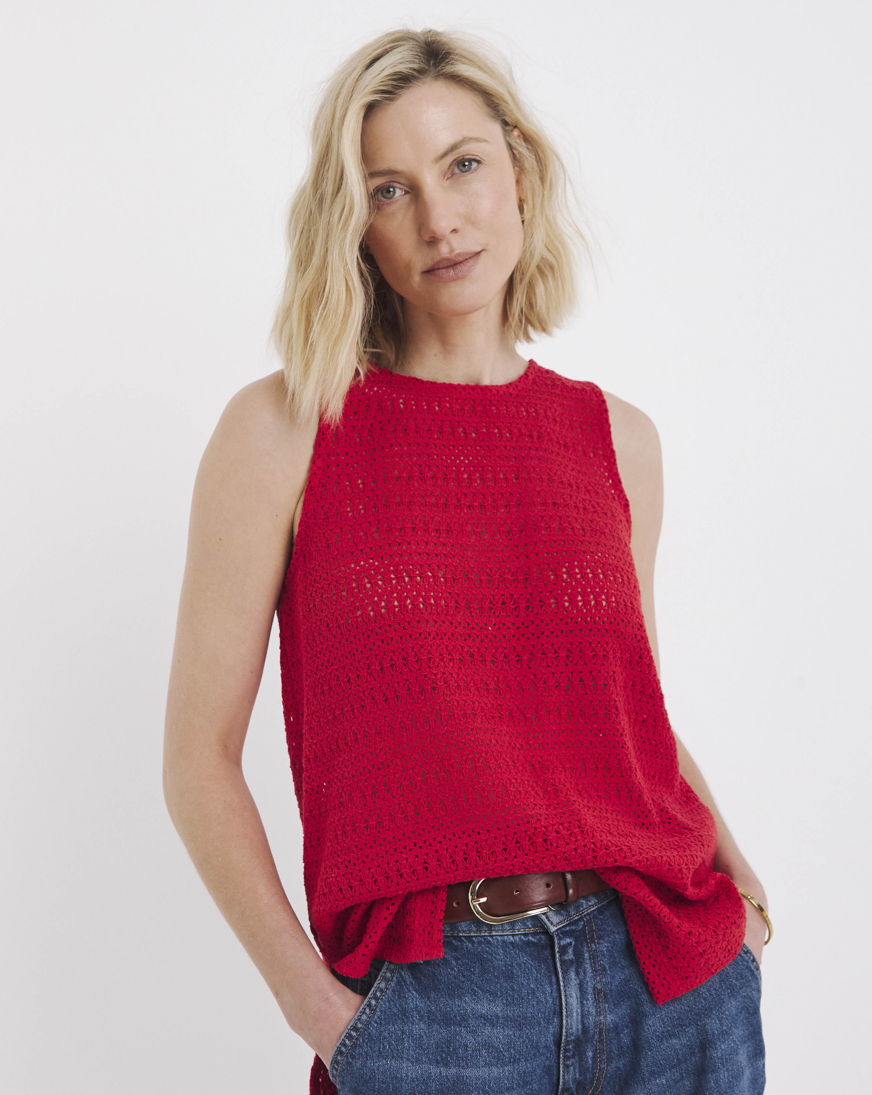 Red Crochet Vest
