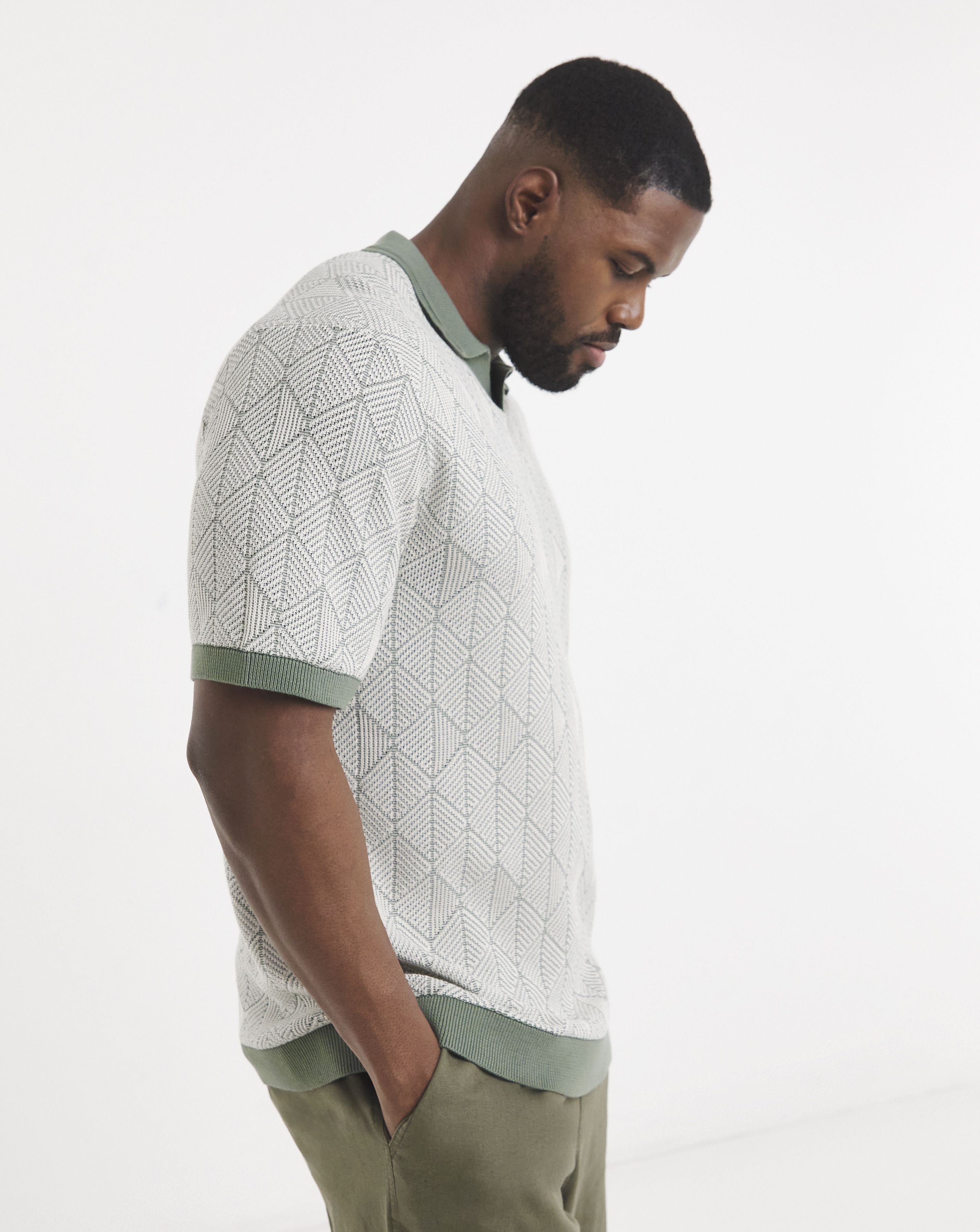 Jack & Jones Green Premium Blake Knit Polo - 5XL(62)