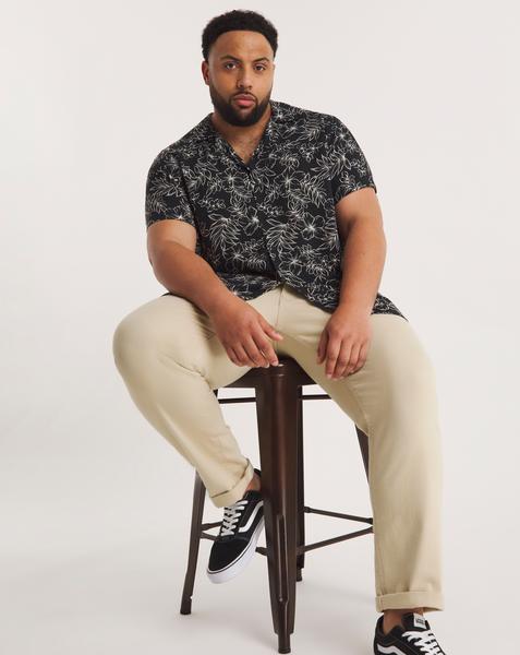 SS Leaf Print Shirt with Ecovero