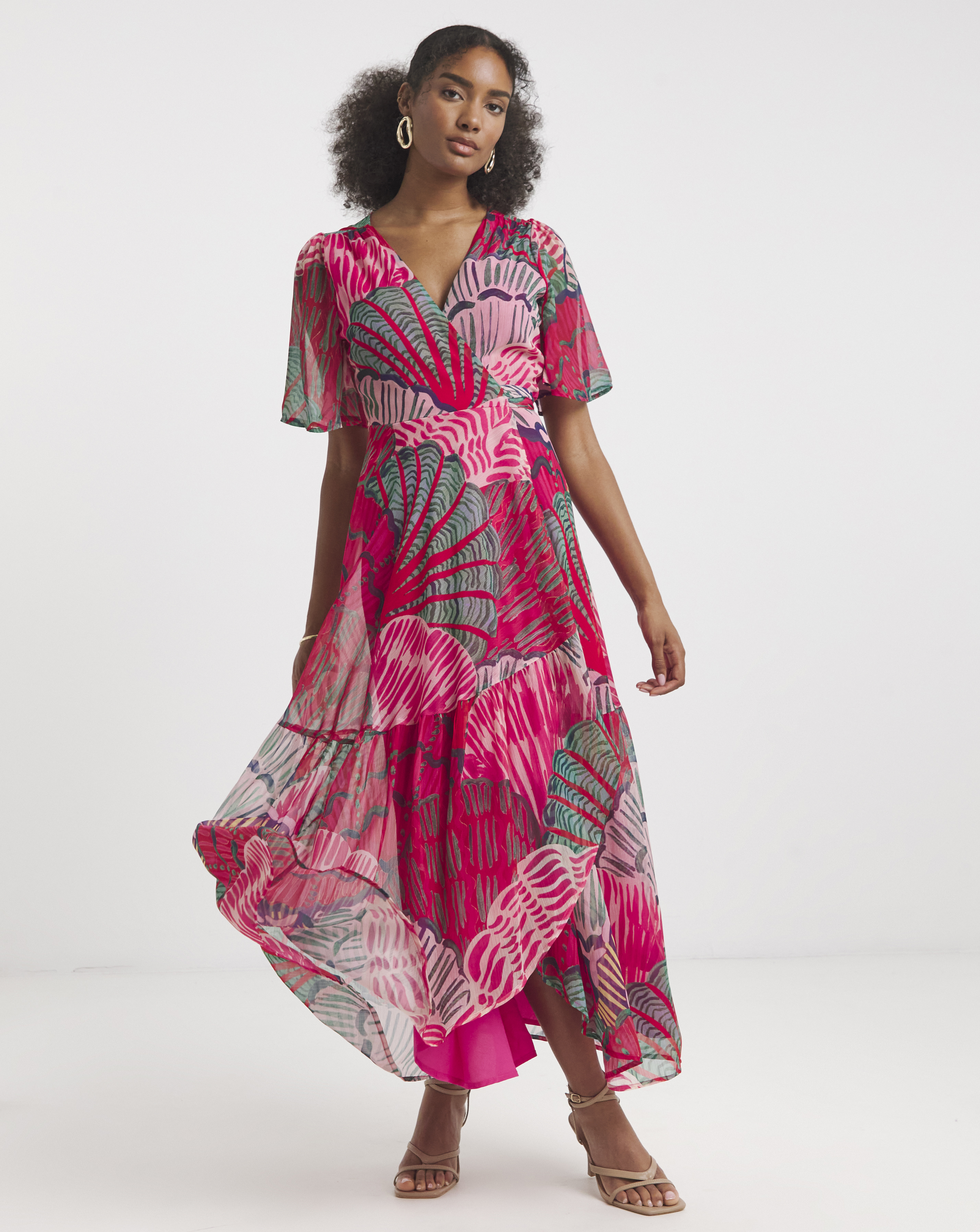 Hope & Ivy Cordelia Wrap Maxi Dress