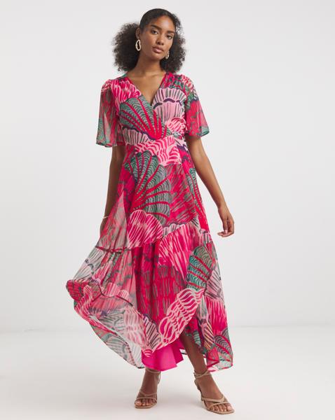 Hope & Ivy Cordelia Wrap Maxi Dress - Image