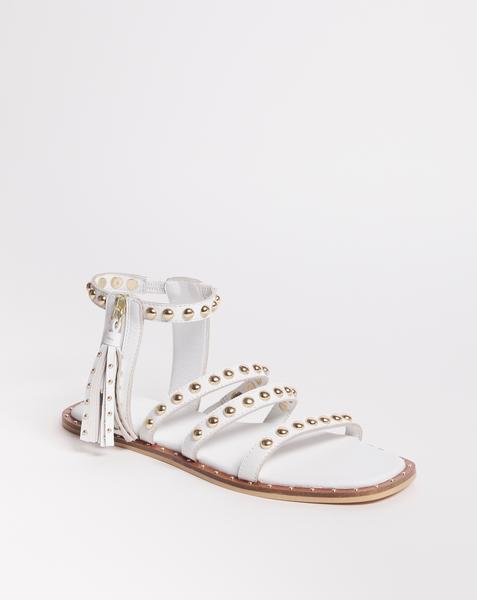 Leather Sandal with Tassle Detail E Fit