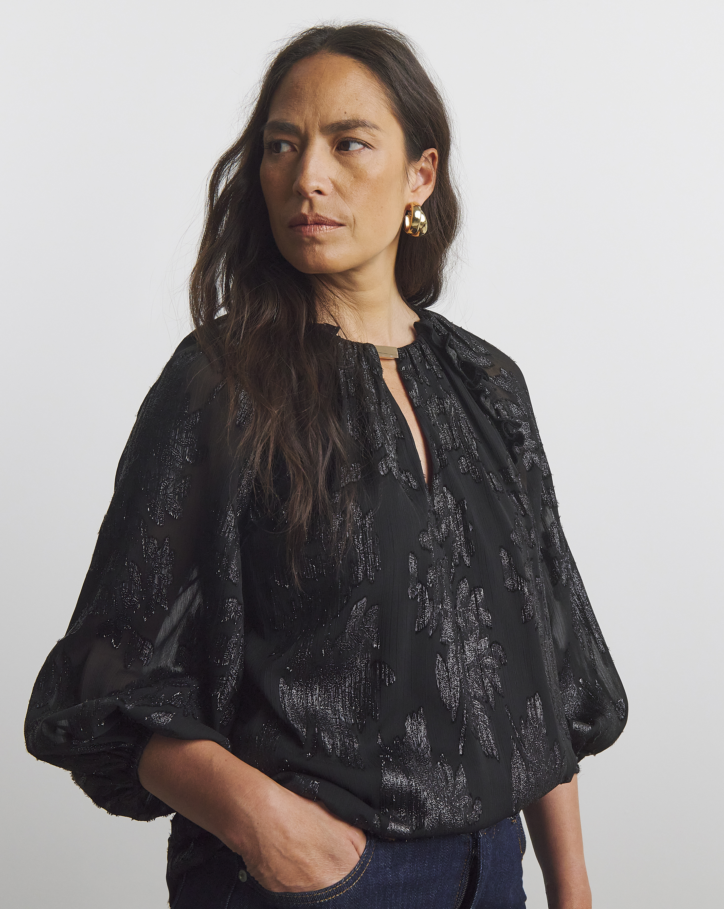 Joanna Hope Lurex Blouse