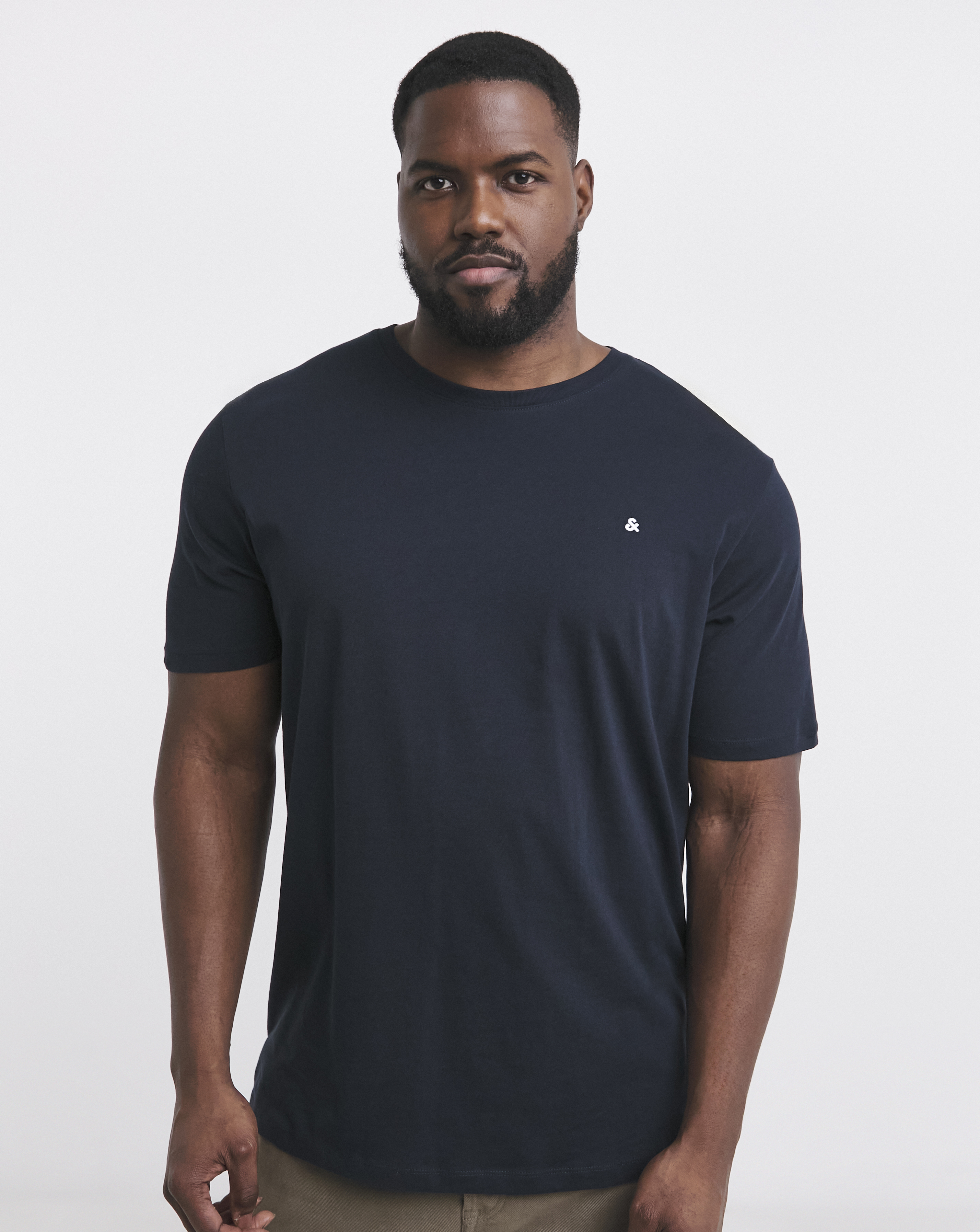 Jack & Jones Navy Blazer Paulos Logo T-Shirt - Navy - 6XL(66)