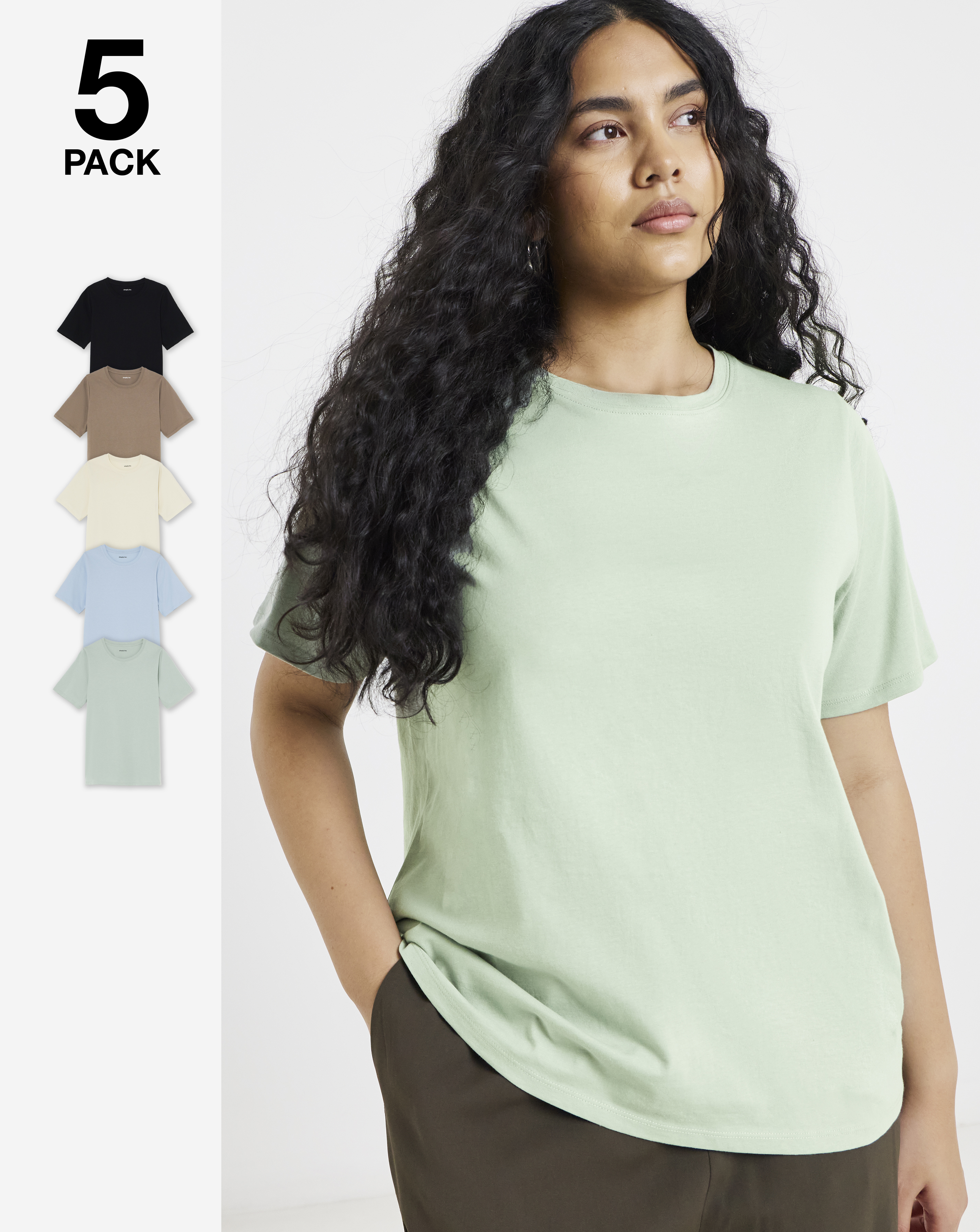 5 Pack Crew Neck T-Shirts