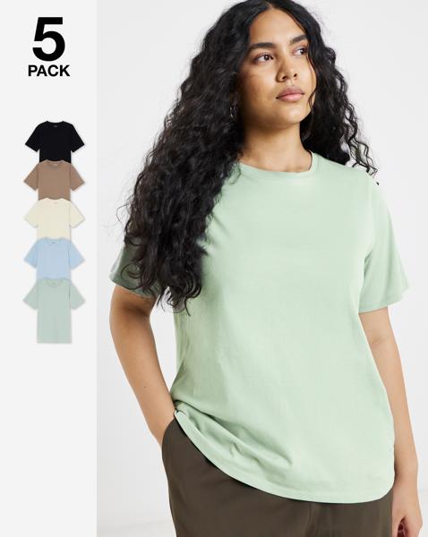 5 Pack Crew Neck T-Shirts