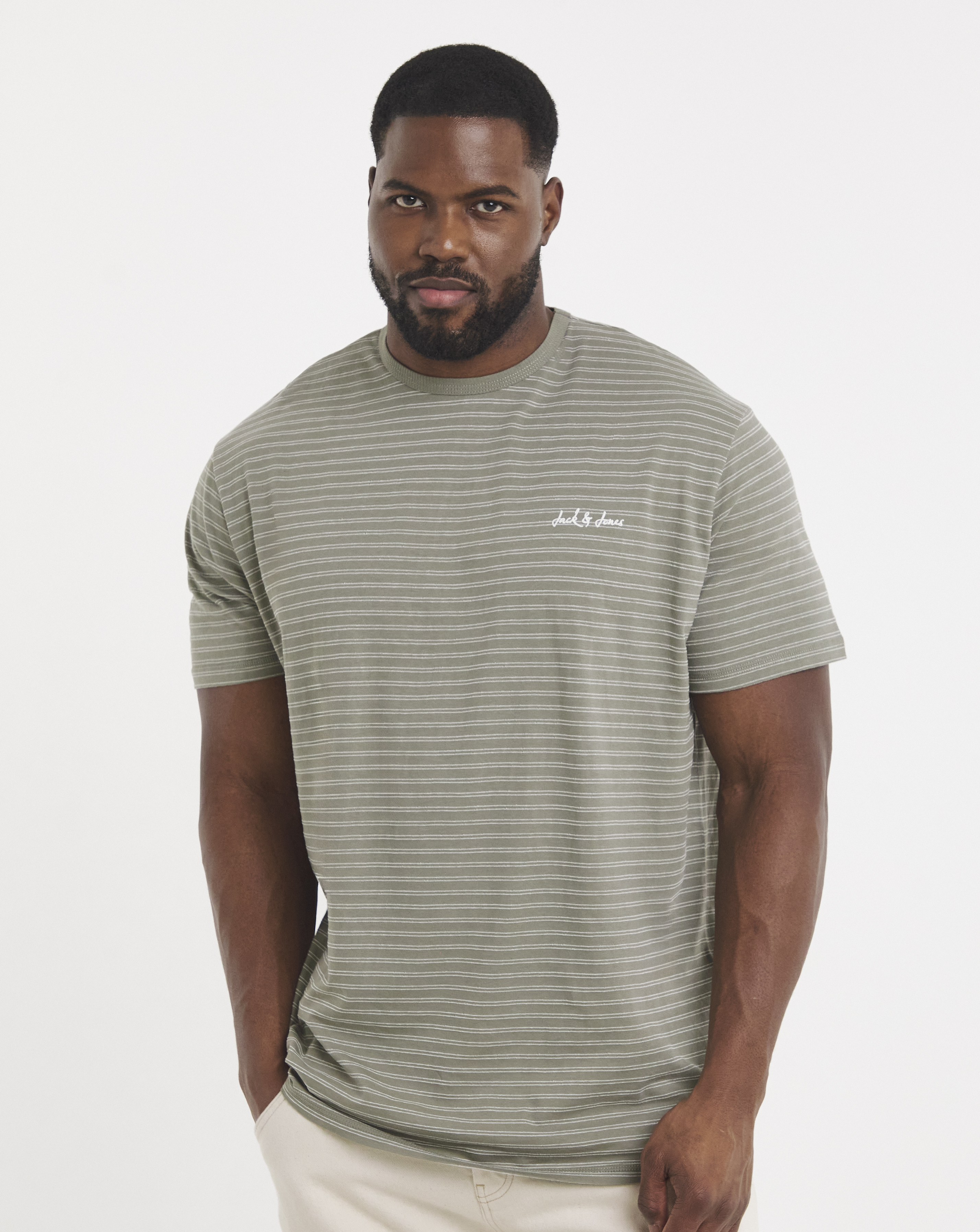 Jack & Jones Green/White Devin Daytona T-Shirt - 3XL(56)