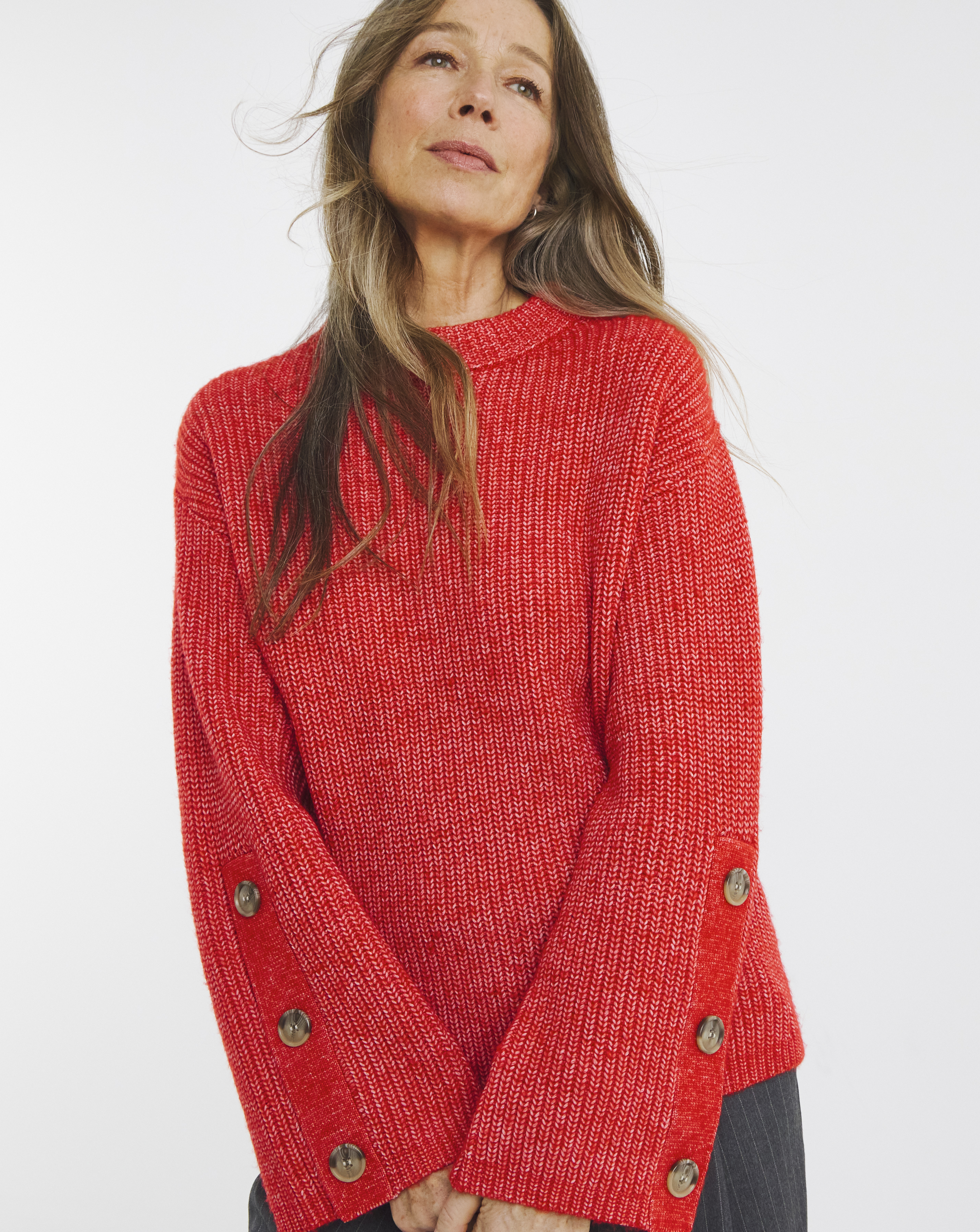 BUTTON SLEEVE JUMPER