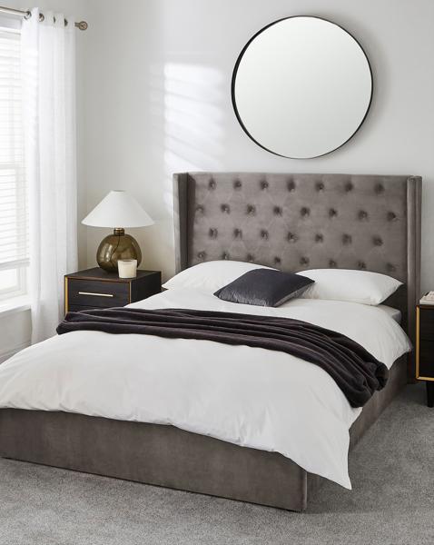 Allegra Velvet Ottoman Bedframe