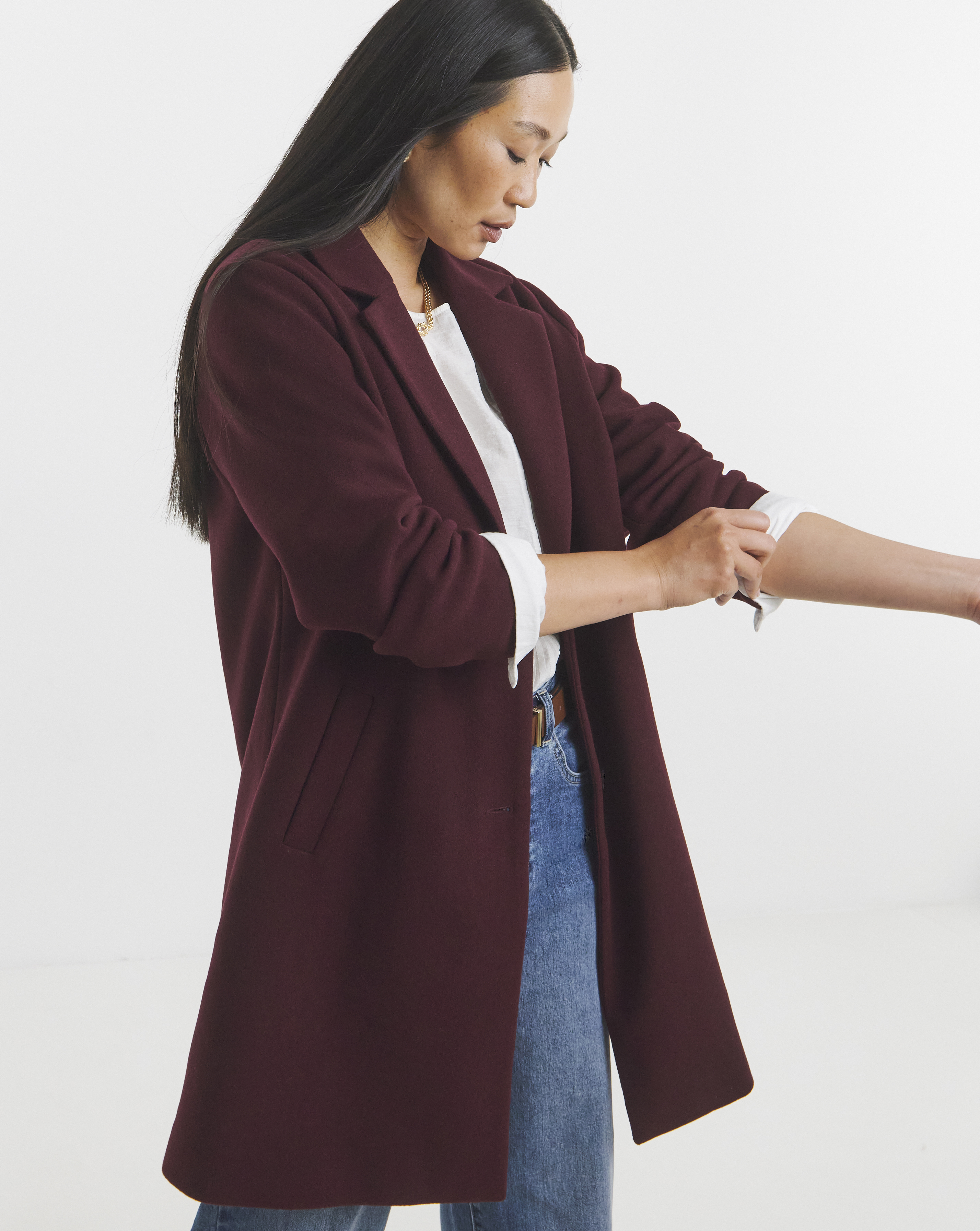 Wine Lined Coat