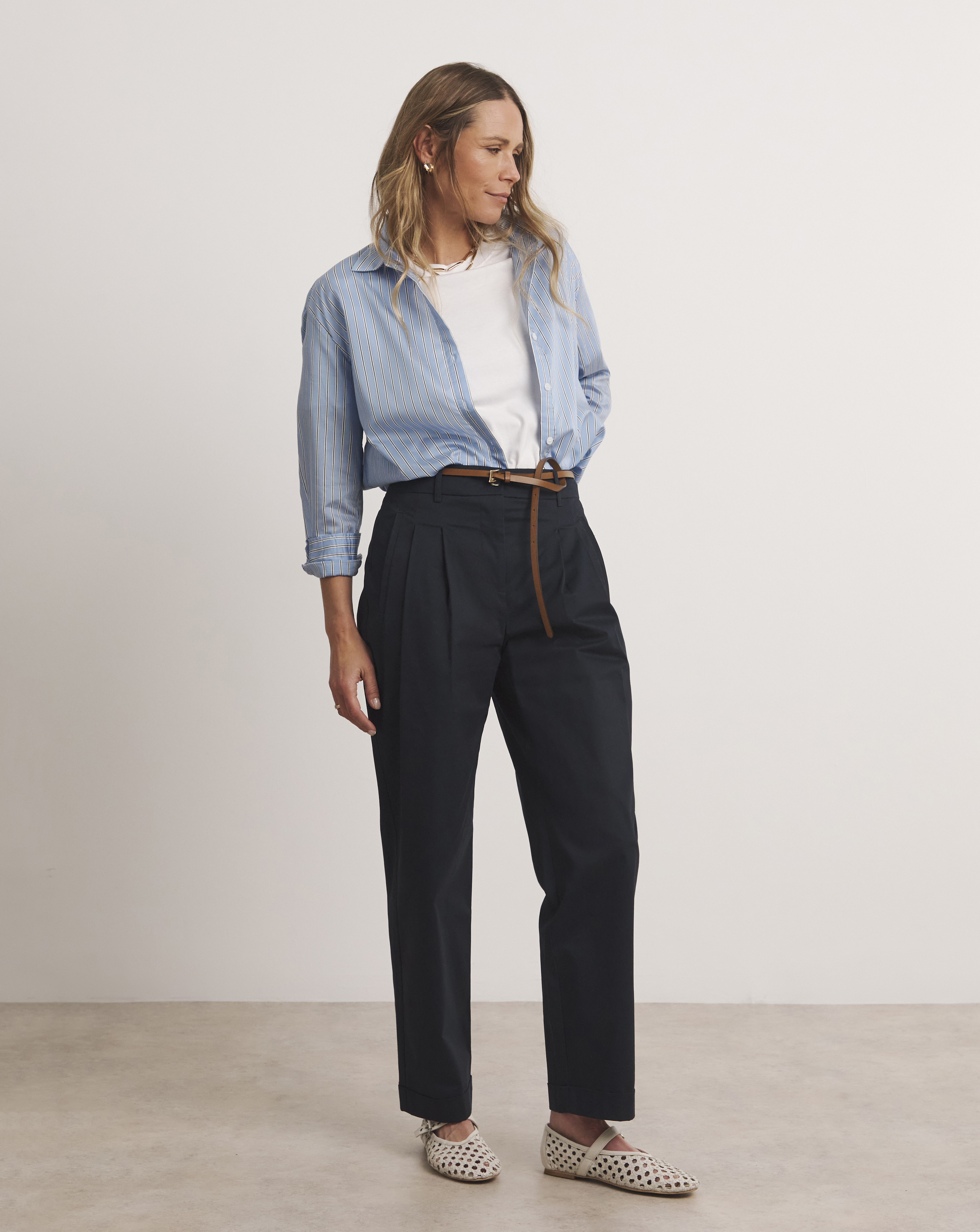 Anthology Cotton Tapered Leg Trouser