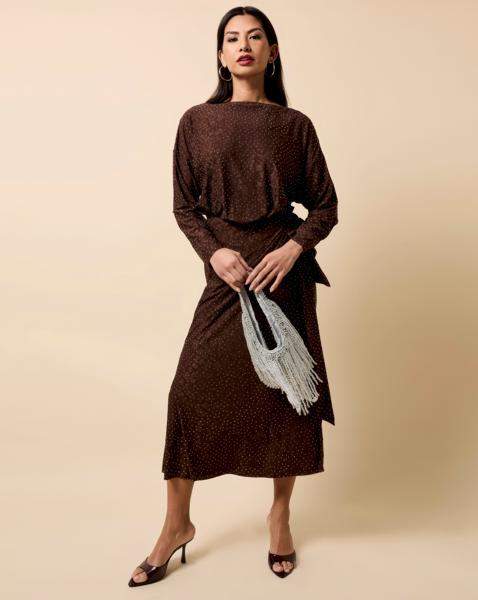 Little Mistress Chocolate Midaxi Dress