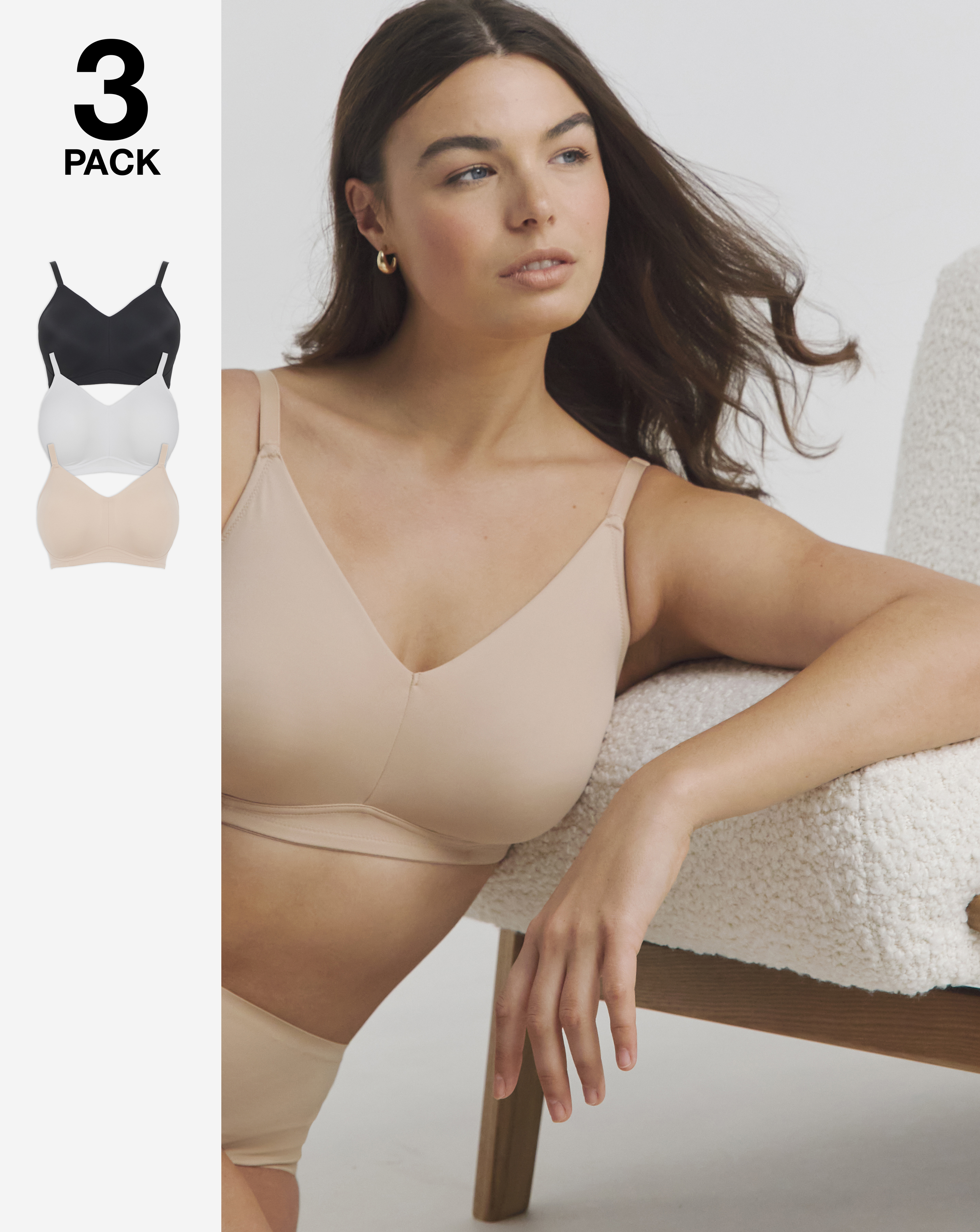 3 Pack Claire Micro Full Cup NW Bras