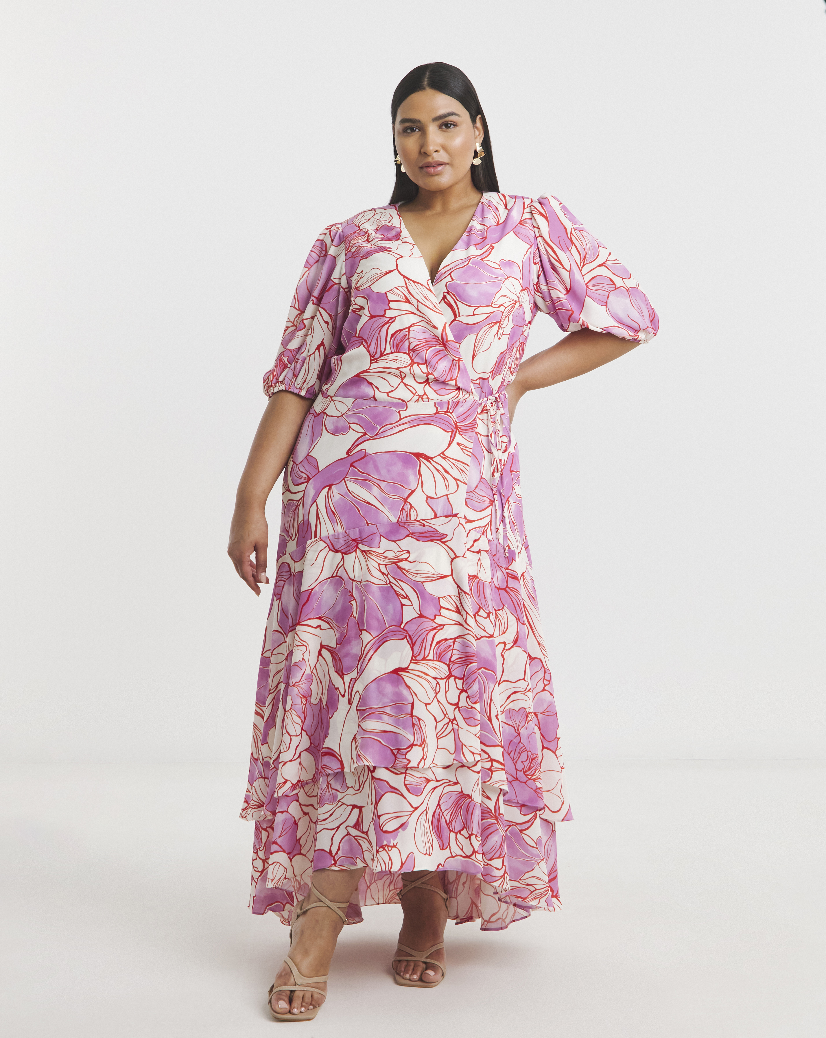 Joanna Hope Printed Wrap Dress