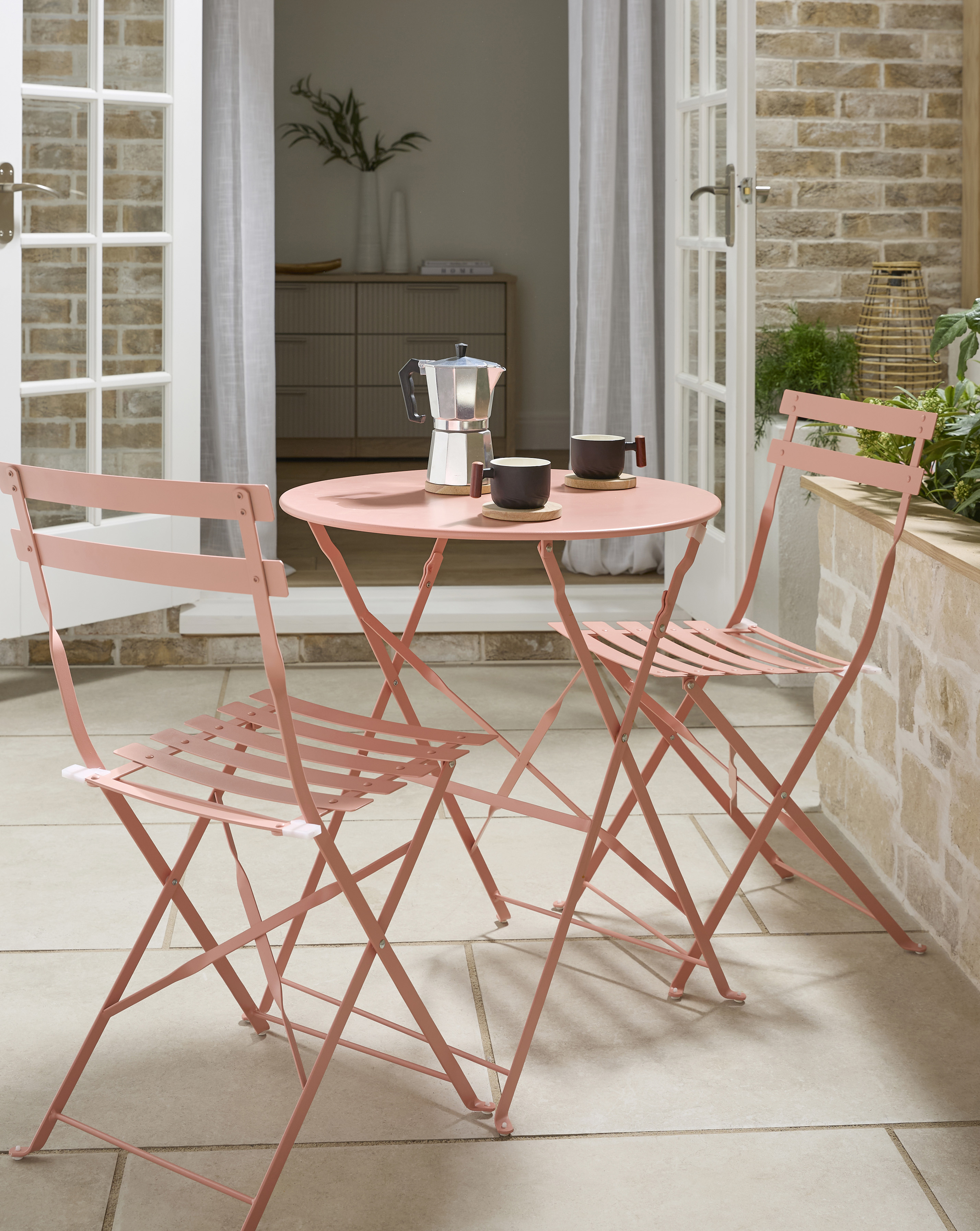 Cali Metal Folding Bistro Set