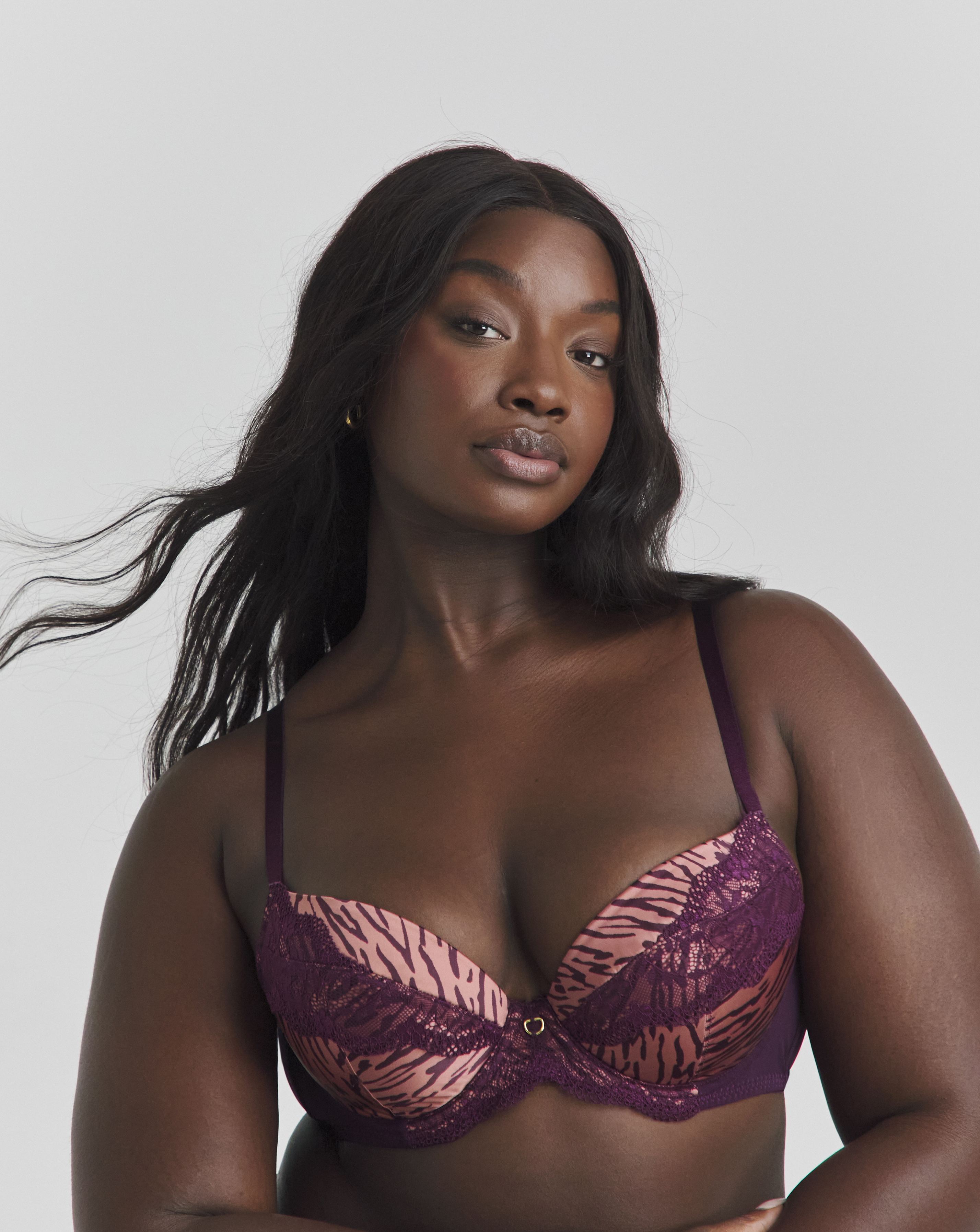 Ann Summers DD+ Infatuation DD Plus Bra In Purplebrown | UK Size 32E Women's