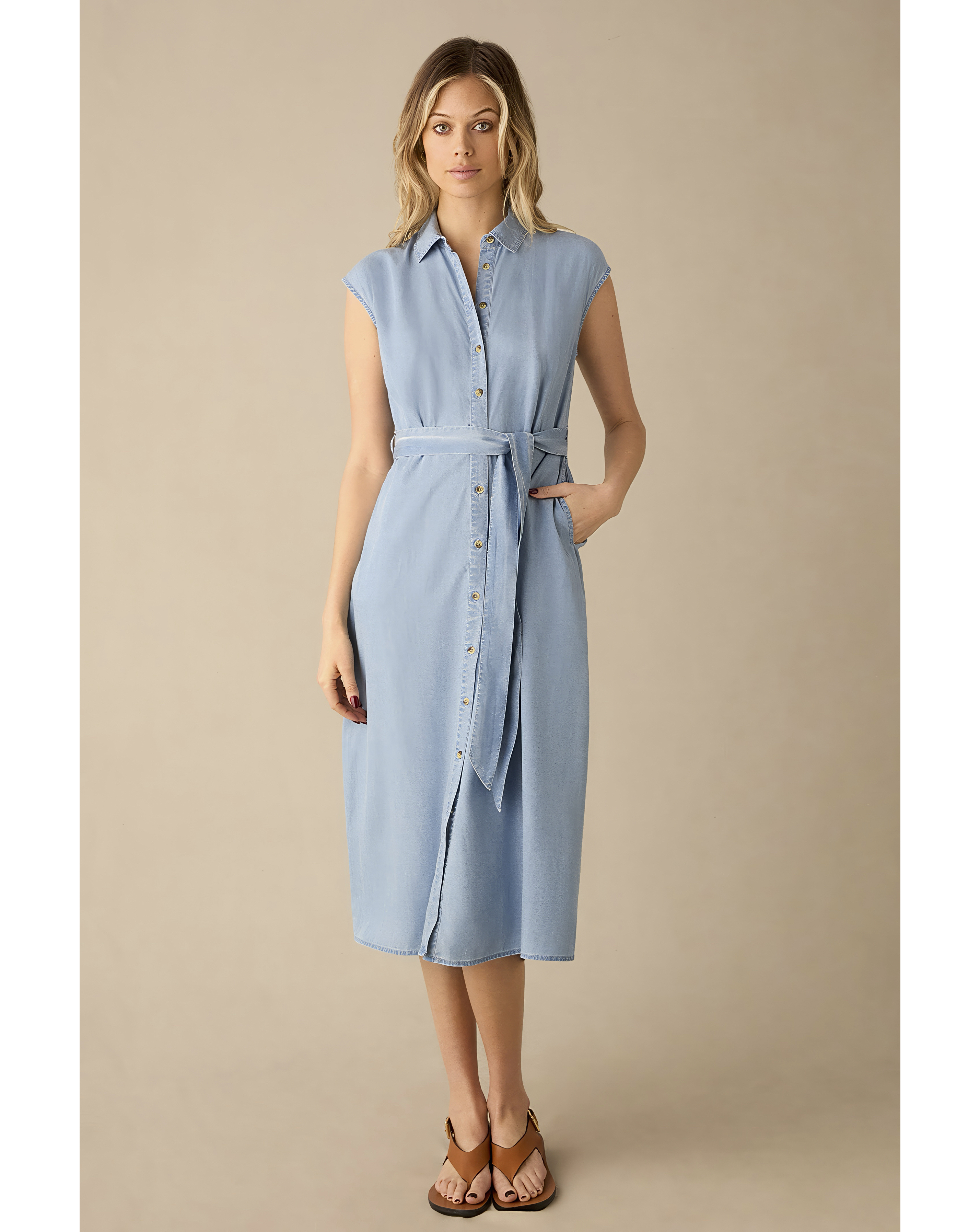 Ro&Zo Denim Shirt Dress