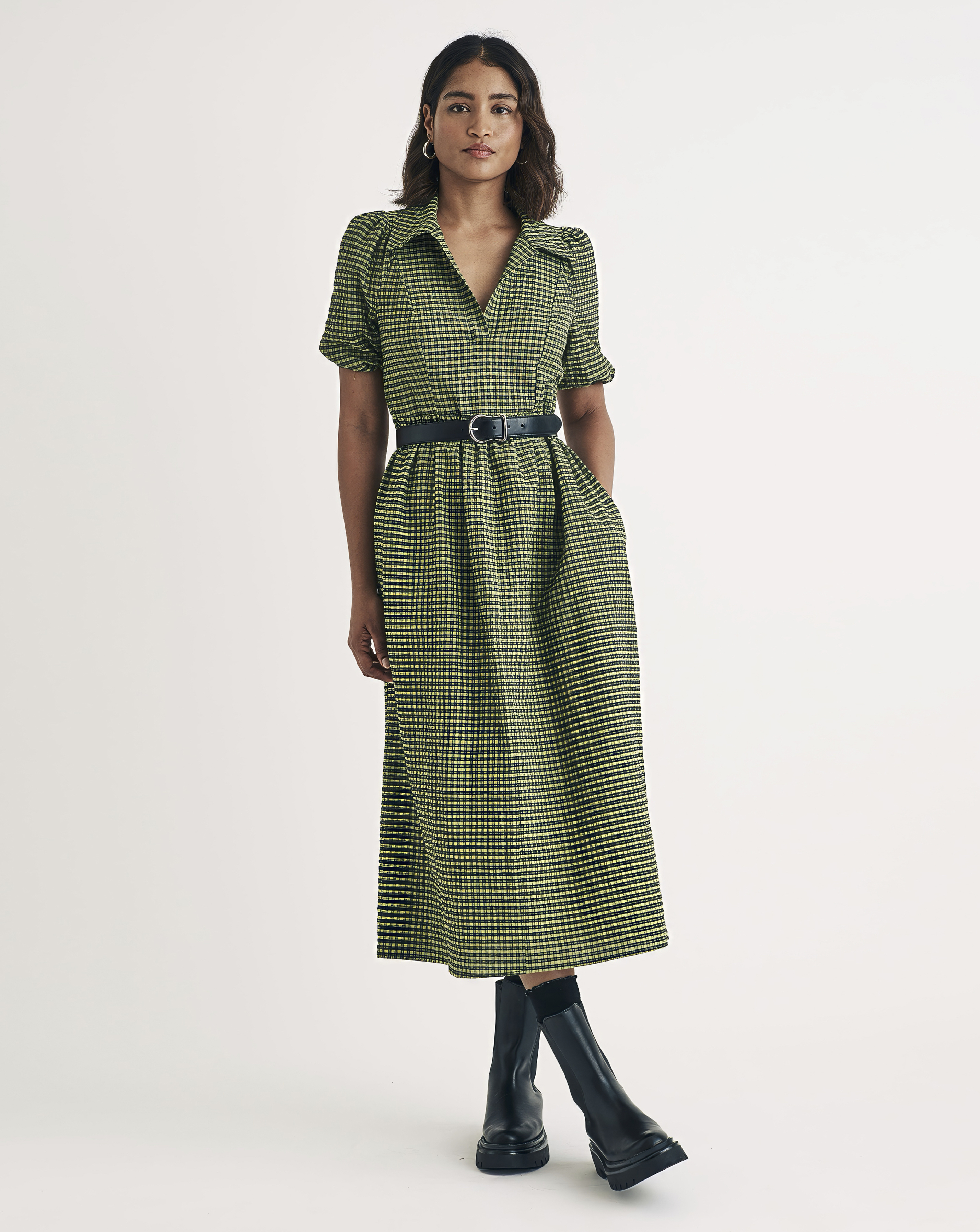 Nobody's Child Hebe Check Midaxi Dress