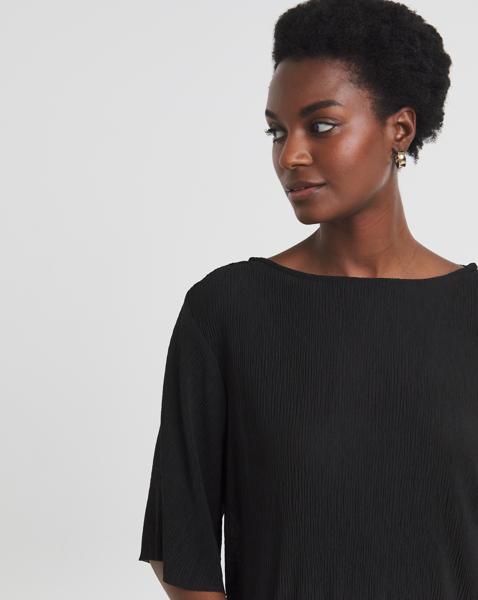 Bubble Hem Textured Top